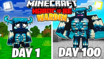 I Survived 100 DAYS as a WARDEN in HARDCORE Minecraft!